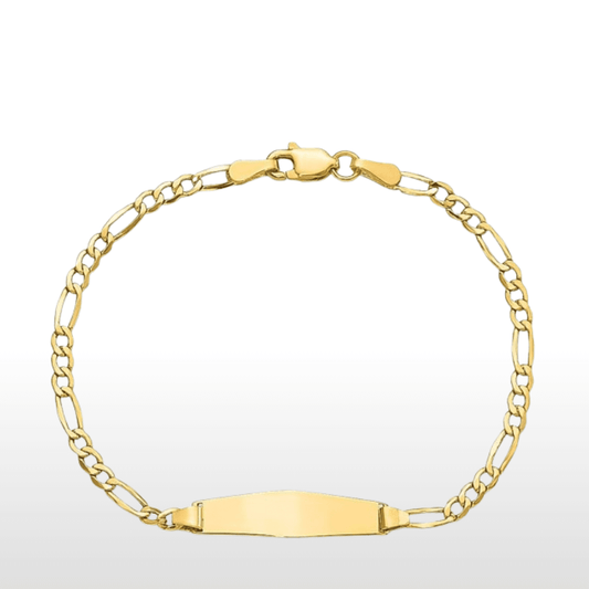 Pulsera chapa de oro 14k - tienda rique